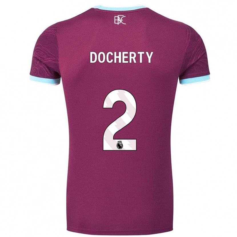 Danxen Mujer Camiseta Charley Docherty #2 Borgoña Celeste 1ª Equipación 2025/26 La Camisa México
