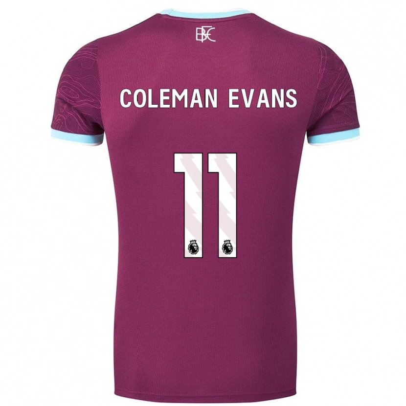 Danxen Mujer Camiseta Amaya Coleman-Evans #11 Borgoña Celeste 1ª Equipación 2025/26 La Camisa México