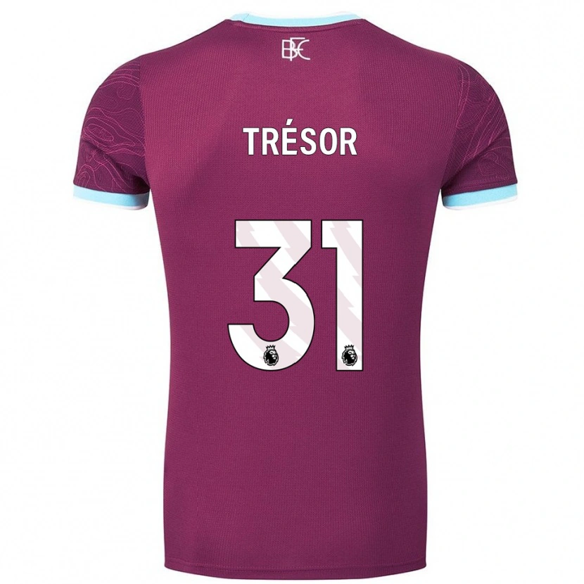 Danxen Mujer Camiseta Mike Trésor #31 Borgoña Celeste 1ª Equipación 2025/26 La Camisa México