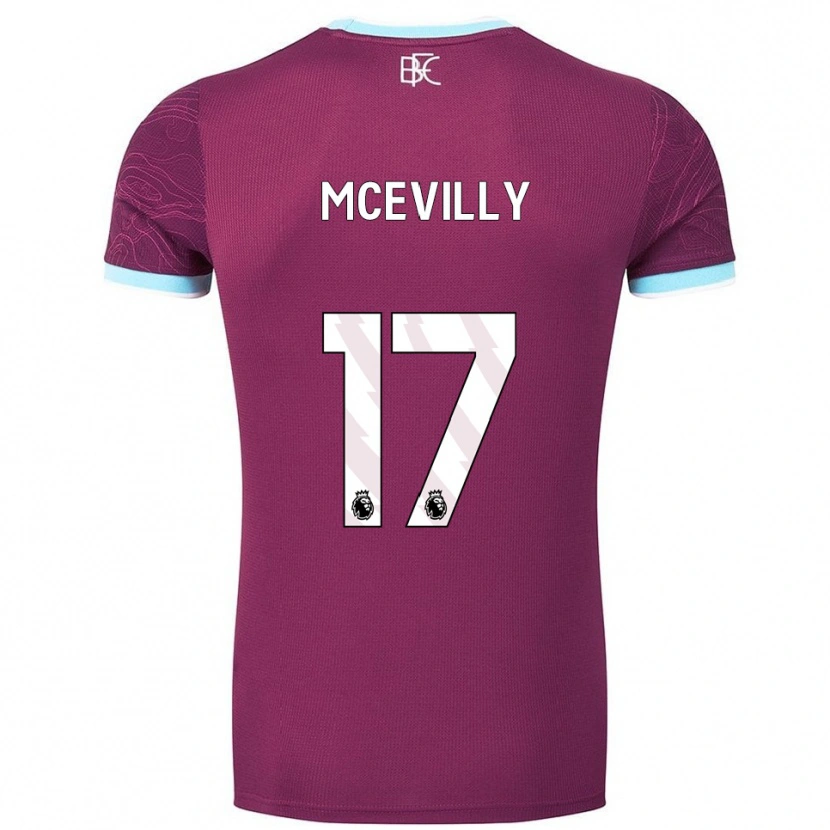 Danxen Mujer Camiseta Jack Mcevilly #17 Borgoña Celeste 1ª Equipación 2025/26 La Camisa México