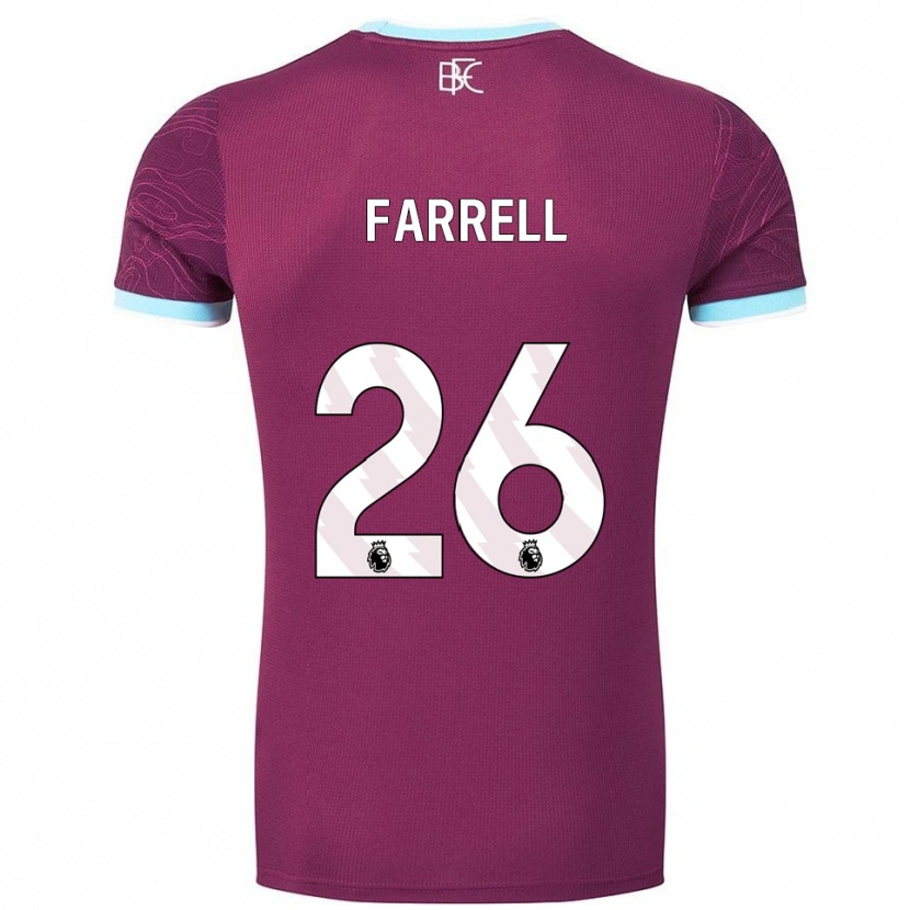 Danxen Mujer Camiseta Lucy Farrell #26 Borgoña Celeste 1ª Equipación 2025/26 La Camisa México