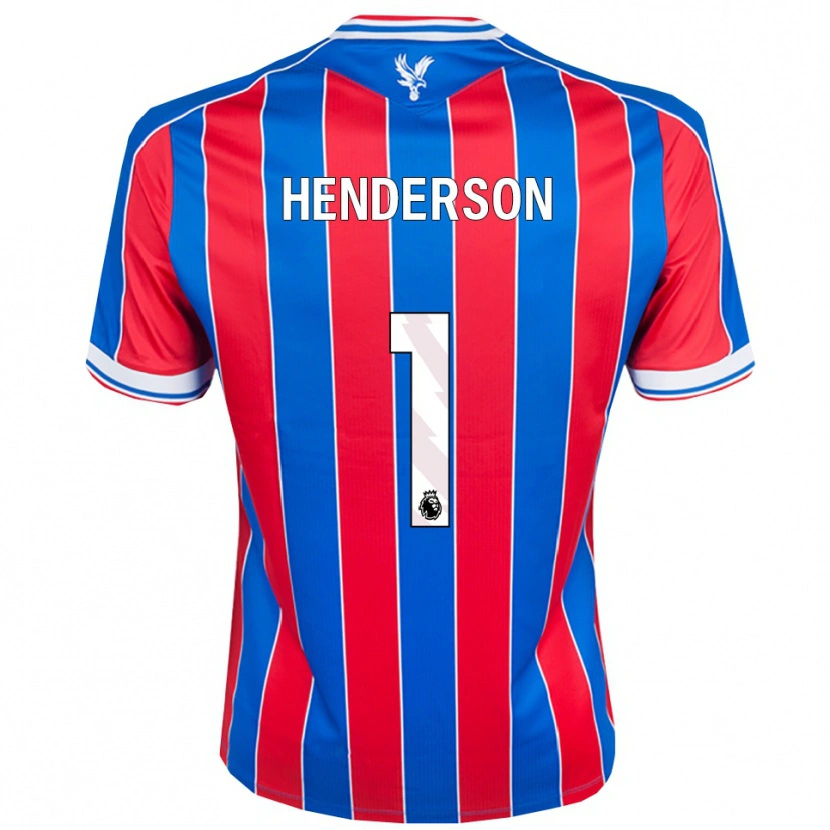 Danxen Mujer Camiseta Dean Henderson #1 Azul Rojo Blanco 1ª Equipación 2025/26 La Camisa México