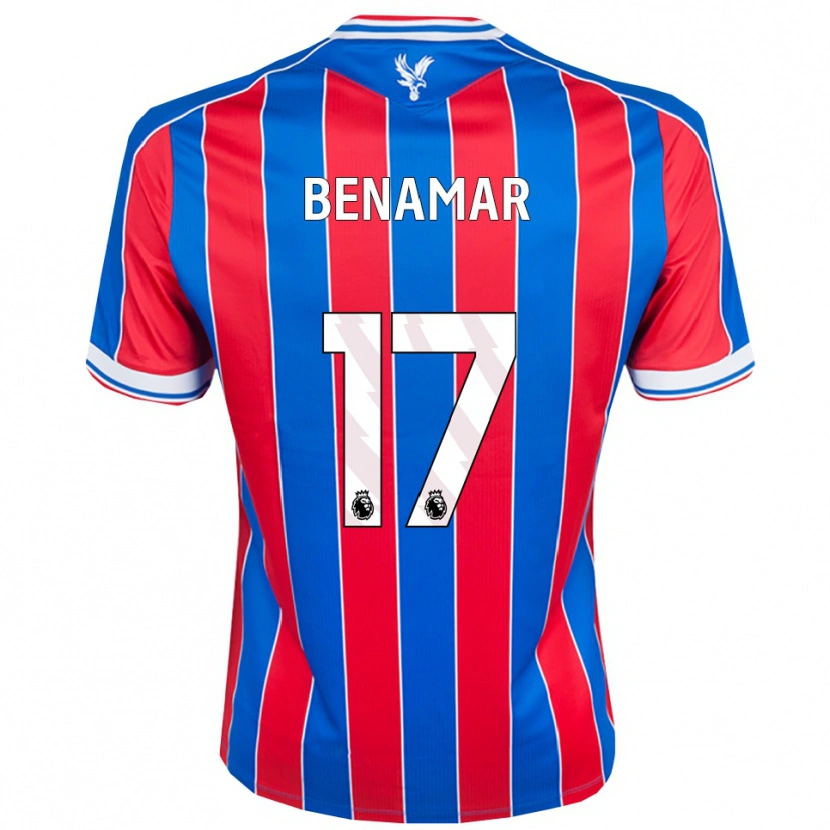 Danxen Mujer Camiseta Dean Benamar #17 Azul Rojo Blanco 1ª Equipación 2025/26 La Camisa México