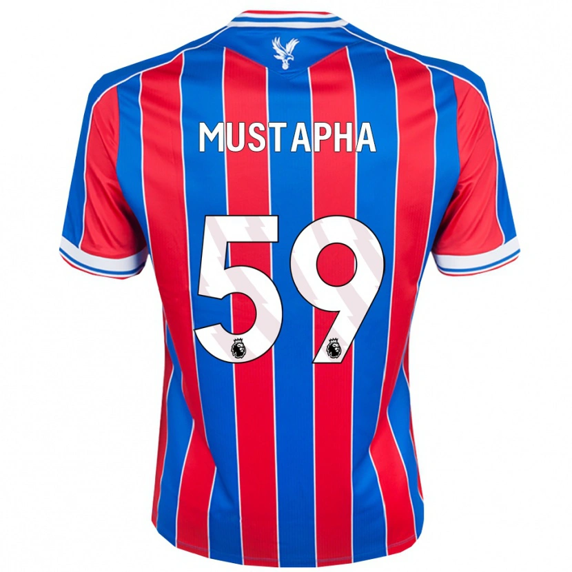 Danxen Mujer Camiseta Hindolo Mustapha #59 Azul Rojo Blanco 1ª Equipación 2025/26 La Camisa México