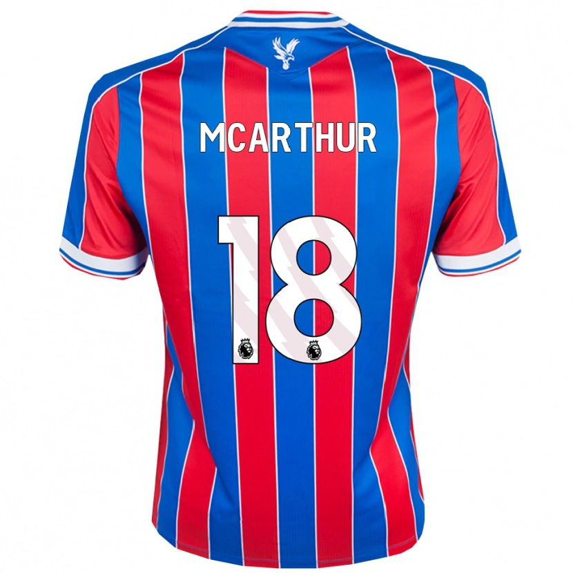 Danxen Mujer Camiseta James Mcarthur #18 Azul Rojo Blanco 1ª Equipación 2025/26 La Camisa México