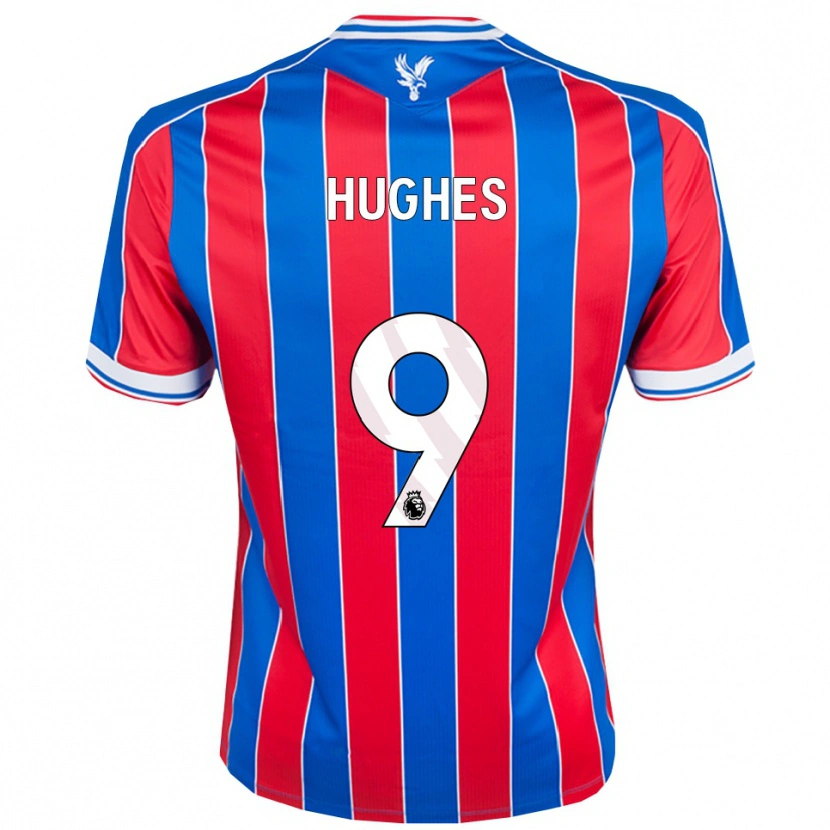 Danxen Mujer Camiseta Elise Hughes #9 Azul Rojo Blanco 1ª Equipación 2025/26 La Camisa México