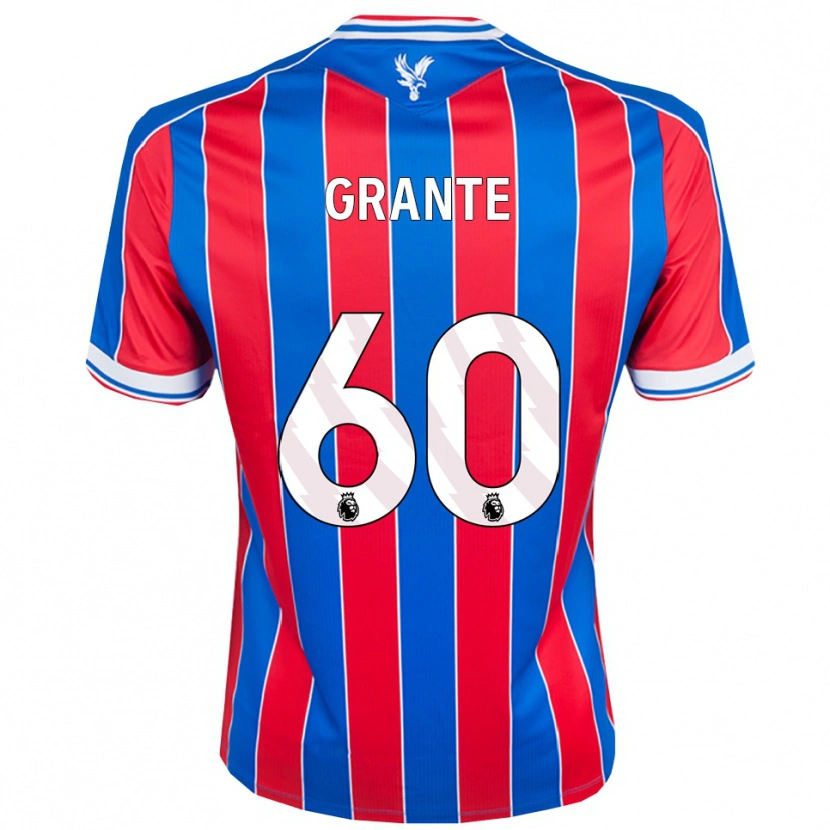 Danxen Mujer Camiseta Jake Grante #60 Azul Rojo Blanco 1ª Equipación 2025/26 La Camisa México