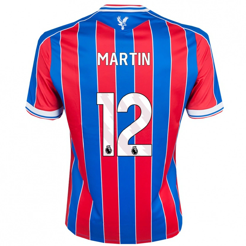 Danxen Mujer Camiseta Donte Martin #12 Azul Rojo Blanco 1ª Equipación 2025/26 La Camisa México