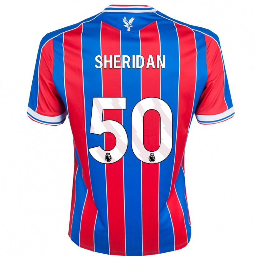 Danxen Mujer Camiseta Joe Sheridan #50 Azul Rojo Blanco 1ª Equipación 2025/26 La Camisa México
