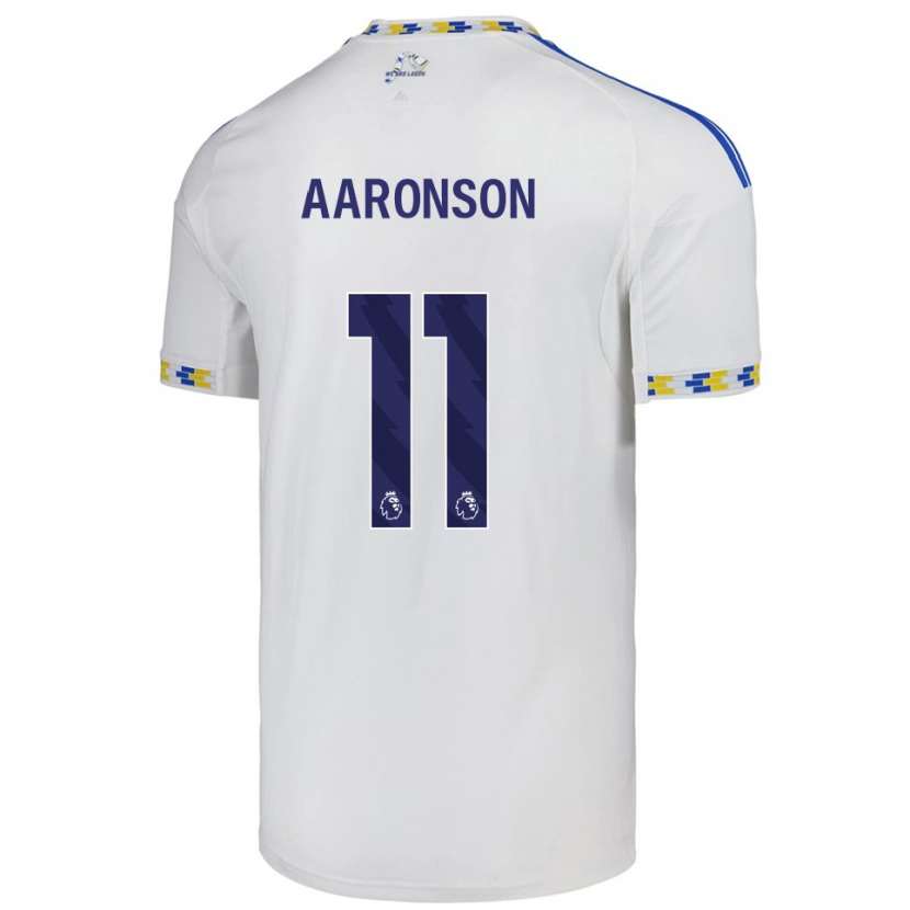 Danxen Mujer Camiseta Brenden Aaronson #11 Blanco Azul 1ª Equipación 2025/26 La Camisa México