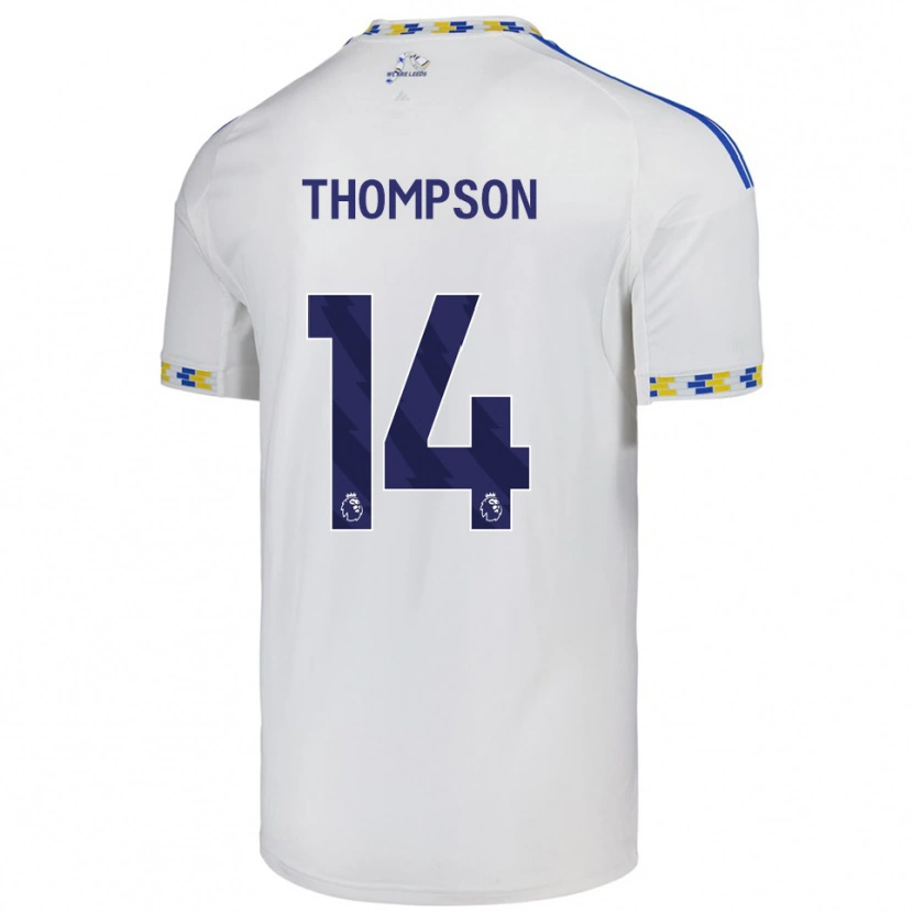 Danxen Mujer Camiseta Aiden Thompson #14 Blanco Azul 1ª Equipación 2025/26 La Camisa México