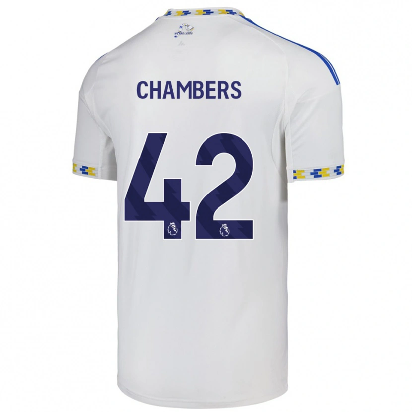 Danxen Mujer Camiseta Sam Chambers #42 Blanco Azul 1ª Equipación 2025/26 La Camisa México