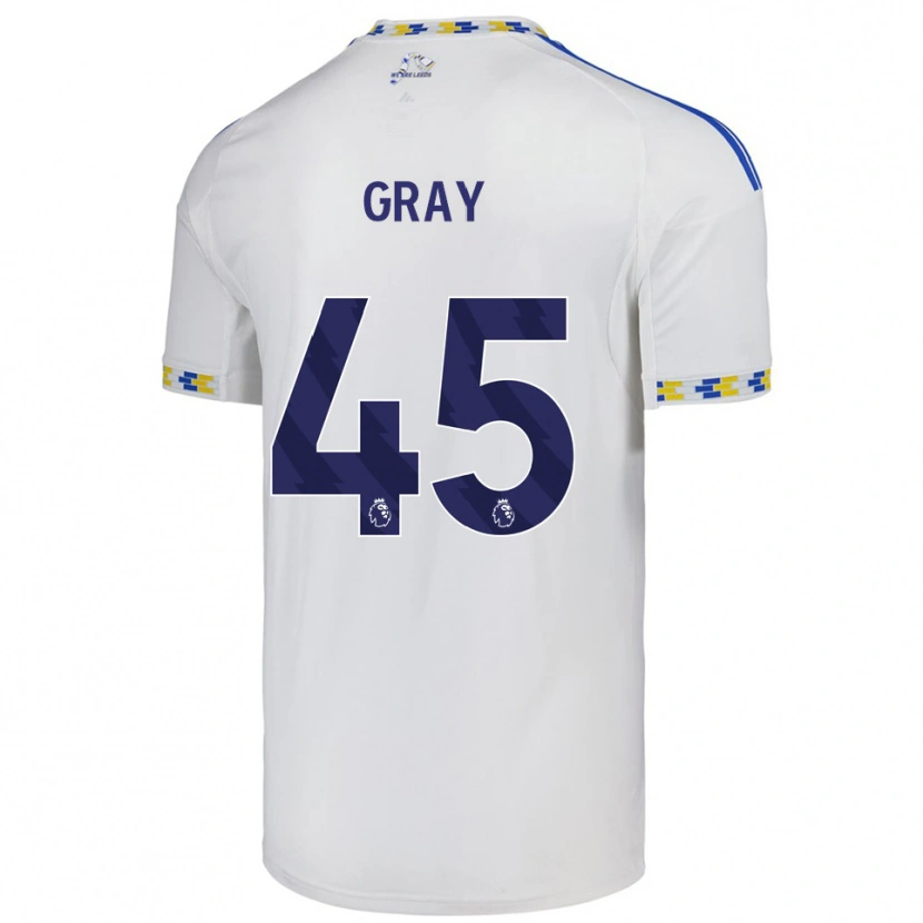 Danxen Mujer Camiseta Harry Gray #45 Blanco Azul 1ª Equipación 2025/26 La Camisa México