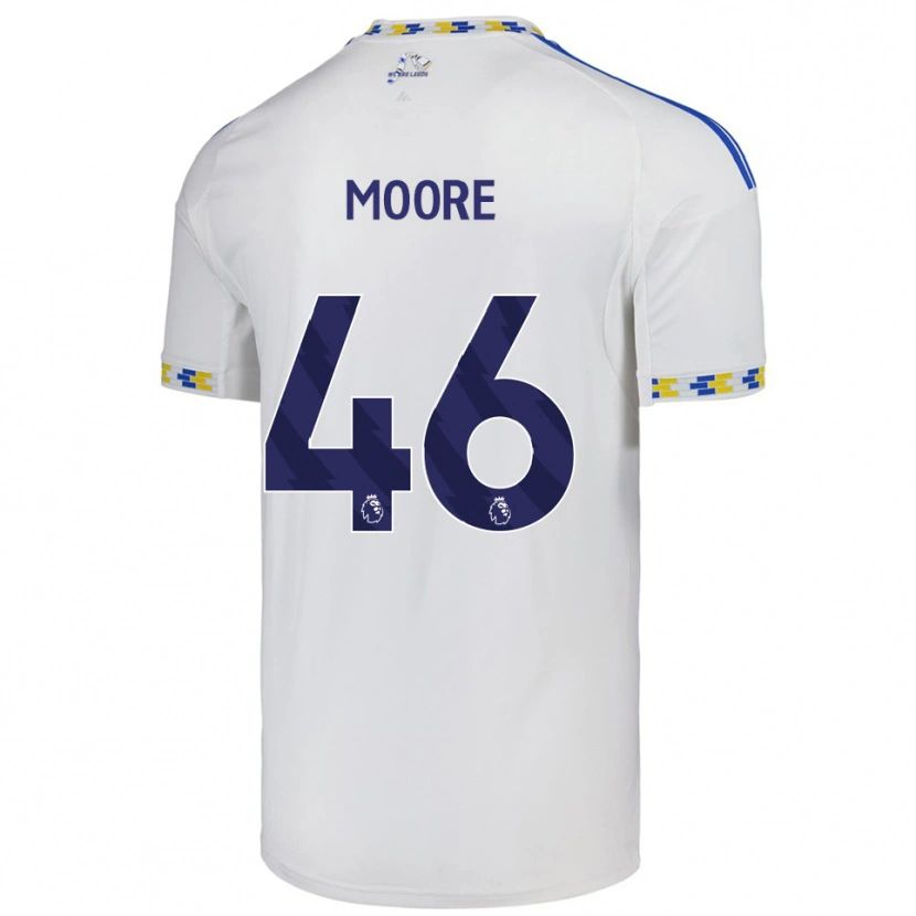 Danxen Mujer Camiseta Kris Moore #46 Blanco Azul 1ª Equipación 2025/26 La Camisa México