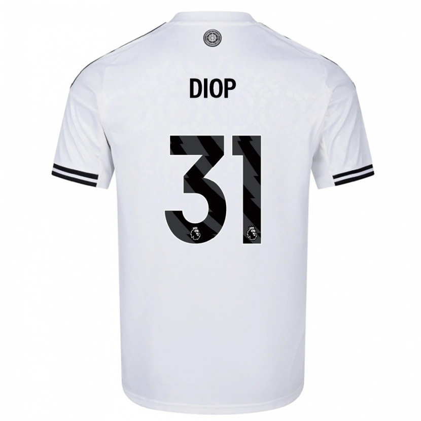 Danxen Mujer Camiseta Issa Diop #31 Blanco Negro 1ª Equipación 2025/26 La Camisa México