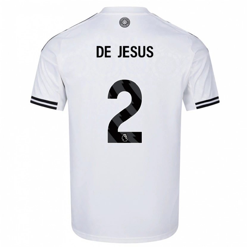 Danxen Mujer Camiseta Brad De Jesus #2 Blanco Negro 1ª Equipación 2025/26 La Camisa México