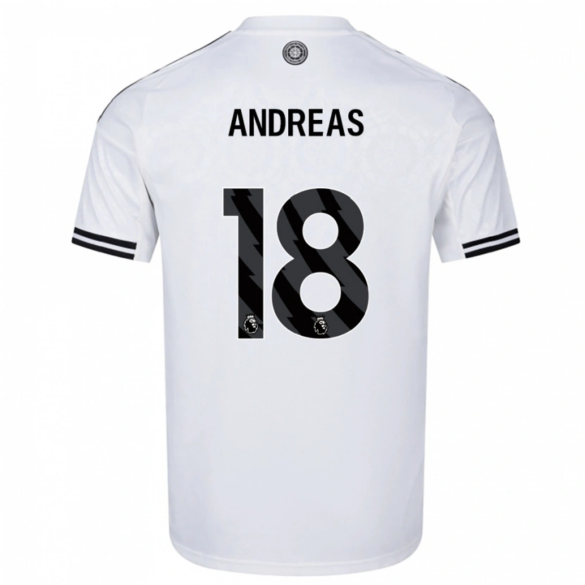 Danxen Mujer Camiseta Andreas Pereira #18 Blanco Negro 1ª Equipación 2025/26 La Camisa México