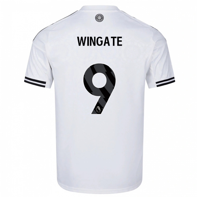 Danxen Mujer Camiseta Tom Wingate #9 Blanco Negro 1ª Equipación 2025/26 La Camisa México