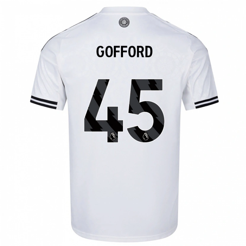 Danxen Mujer Camiseta Oliver Gofford #45 Blanco Negro 1ª Equipación 2025/26 La Camisa México