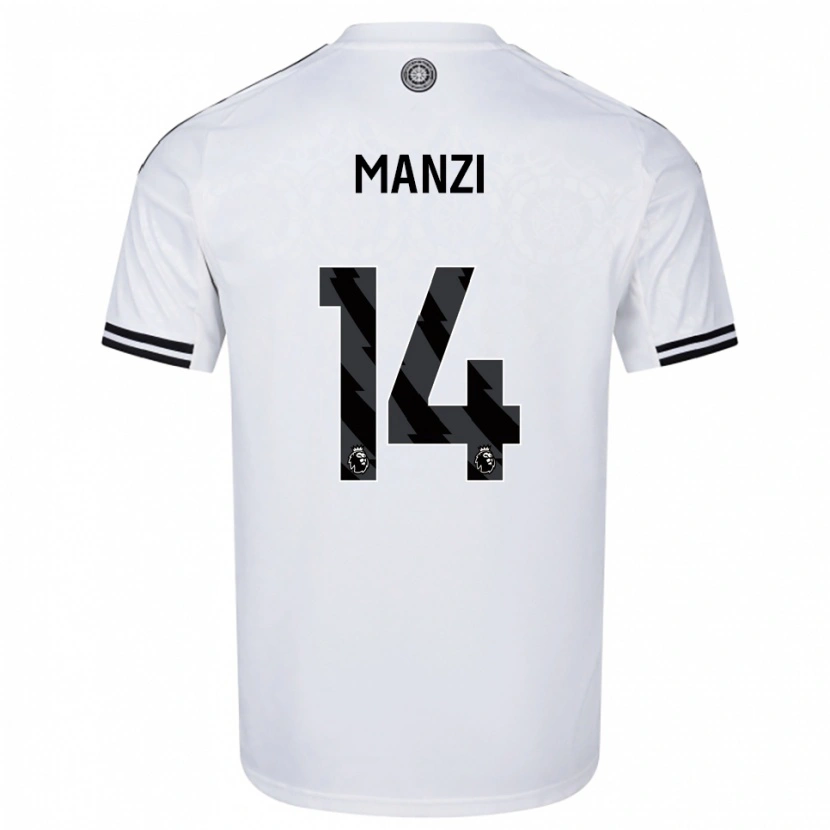 Danxen Mujer Camiseta Sophie Manzi #14 Blanco Negro 1ª Equipación 2025/26 La Camisa México