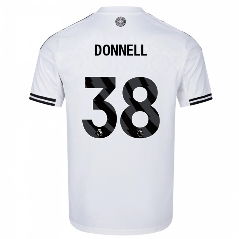 Danxen Mujer Camiseta Chris Donnell #38 Blanco Negro 1ª Equipación 2025/26 La Camisa México