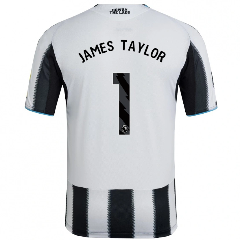 Danxen Mujer Camiseta James Taylor #1 Negro Blanco 1ª Equipación 2025/26 La Camisa México