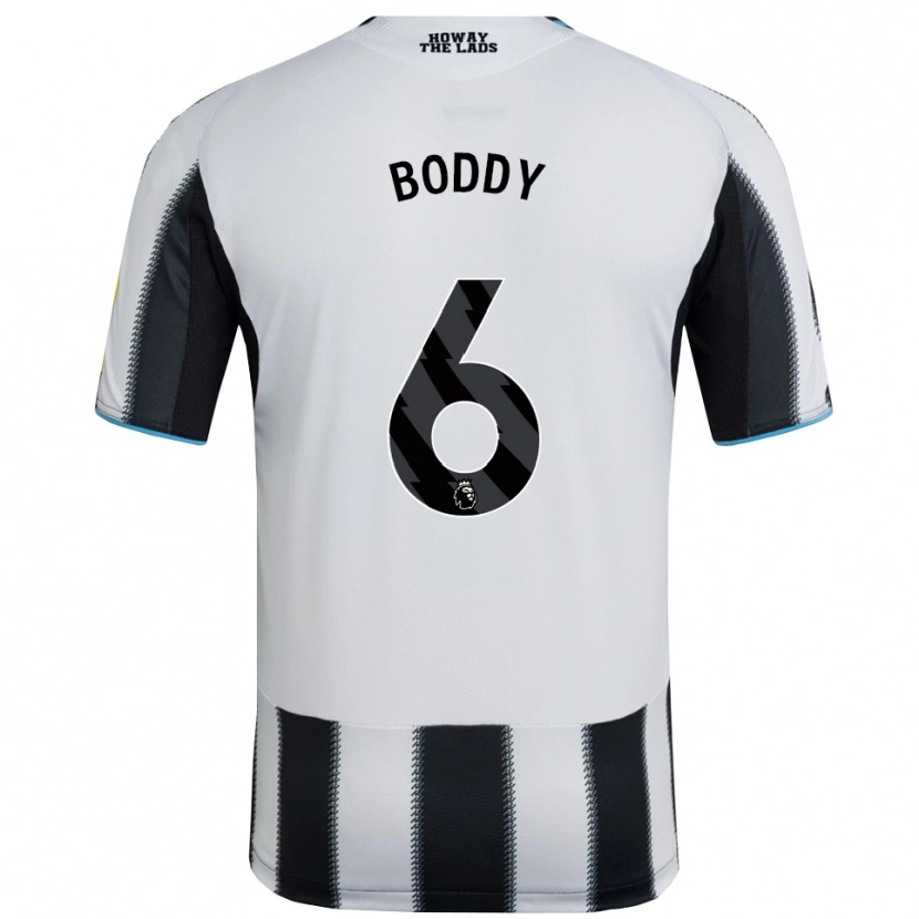 Danxen Mujer Camiseta Elysia Boddy #6 Negro Blanco 1ª Equipación 2025/26 La Camisa México