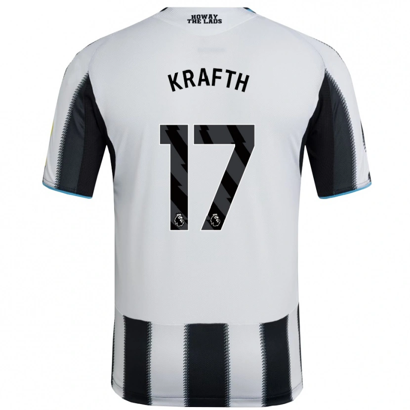 Danxen Mujer Camiseta Emil Krafth #17 Negro Blanco 1ª Equipación 2025/26 La Camisa México