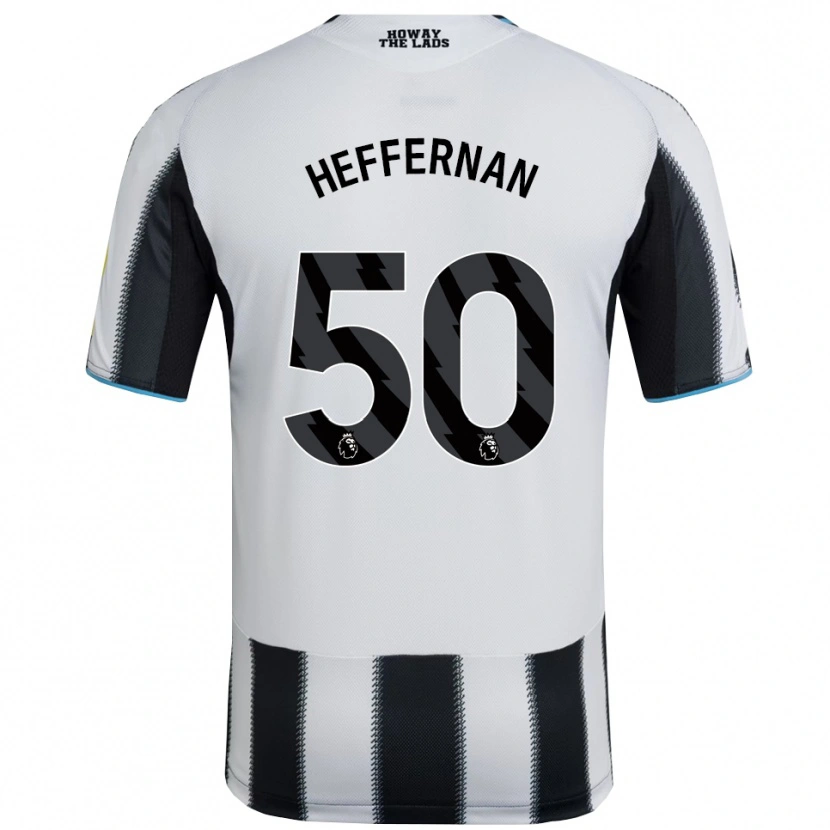 Danxen Mujer Camiseta Cathal Heffernan #50 Negro Blanco 1ª Equipación 2025/26 La Camisa México