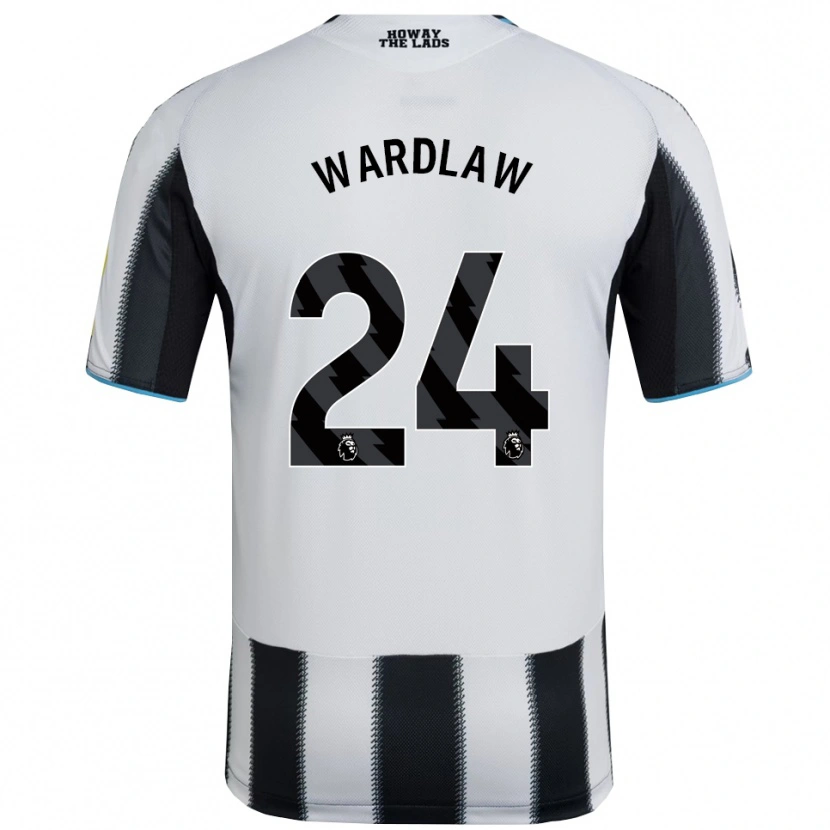 Danxen Mujer Camiseta Charlotte Wardlaw #24 Negro Blanco 1ª Equipación 2025/26 La Camisa México