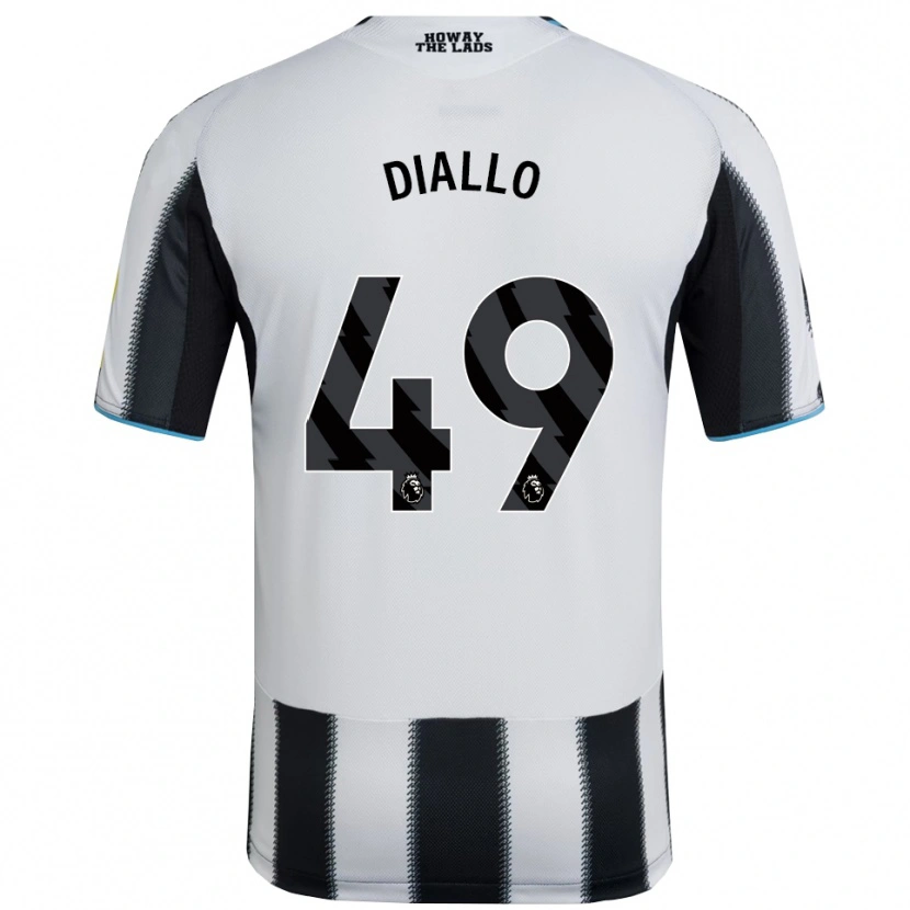 Danxen Mujer Camiseta Amadou Diallo #49 Negro Blanco 1ª Equipación 2025/26 La Camisa México