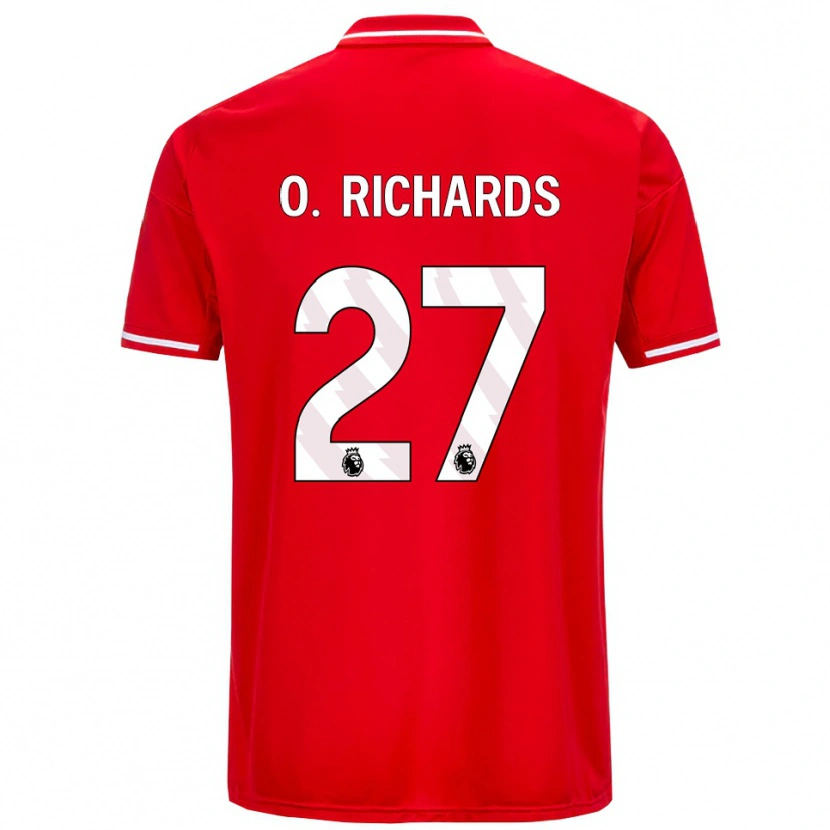 Danxen Mujer Camiseta Omar Richards #27 Rojo Blanco 1ª Equipación 2025/26 La Camisa México