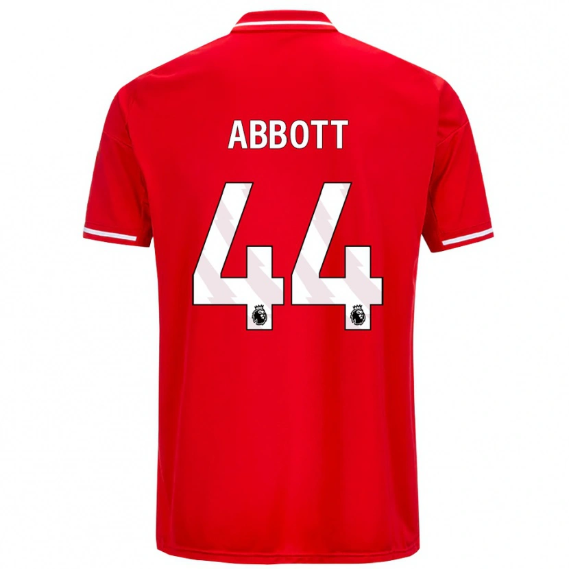 Danxen Mujer Camiseta Zach Abbott #44 Rojo Blanco 1ª Equipación 2025/26 La Camisa México