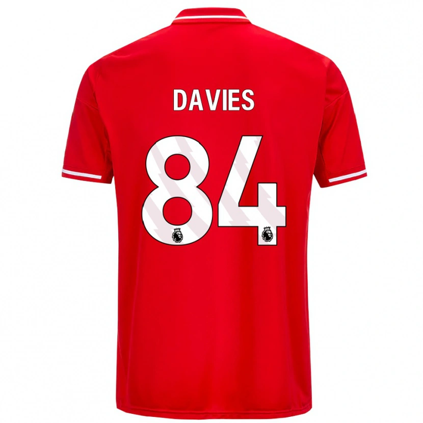 Danxen Mujer Camiseta Isaac Davies #84 Rojo Blanco 1ª Equipación 2025/26 La Camisa México