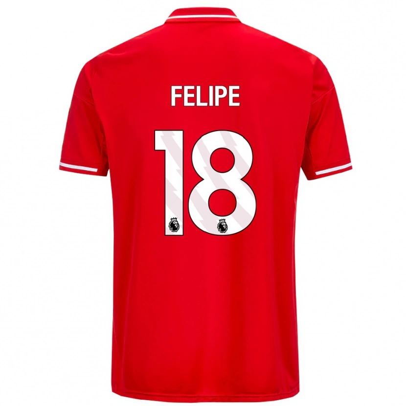 Danxen Mujer Camiseta Felipe #18 Rojo Blanco 1ª Equipación 2025/26 La Camisa México