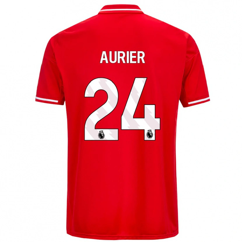Danxen Mujer Camiseta Serge Aurier #24 Rojo Blanco 1ª Equipación 2025/26 La Camisa México