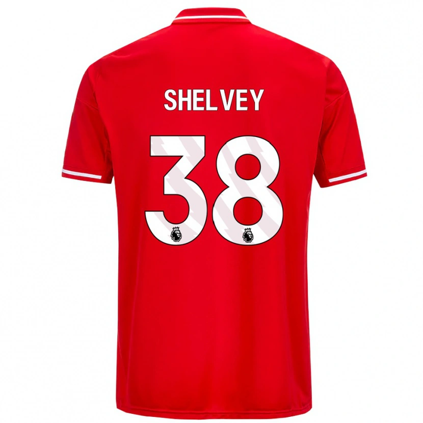 Danxen Mujer Camiseta George Shelvey #38 Rojo Blanco 1ª Equipación 2025/26 La Camisa México
