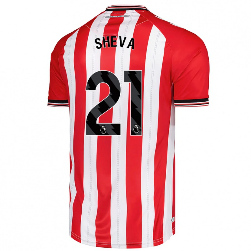 Danxen Mujer Camiseta Marissa Sheva #21 Rojo Blanco 1ª Equipación 2025/26 La Camisa México