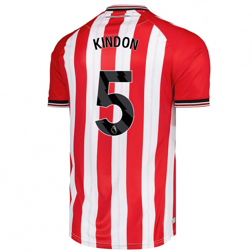 Danxen Mujer Camiseta Ben Kindon #5 Rojo Blanco 1ª Equipación 2025/26 La Camisa México
