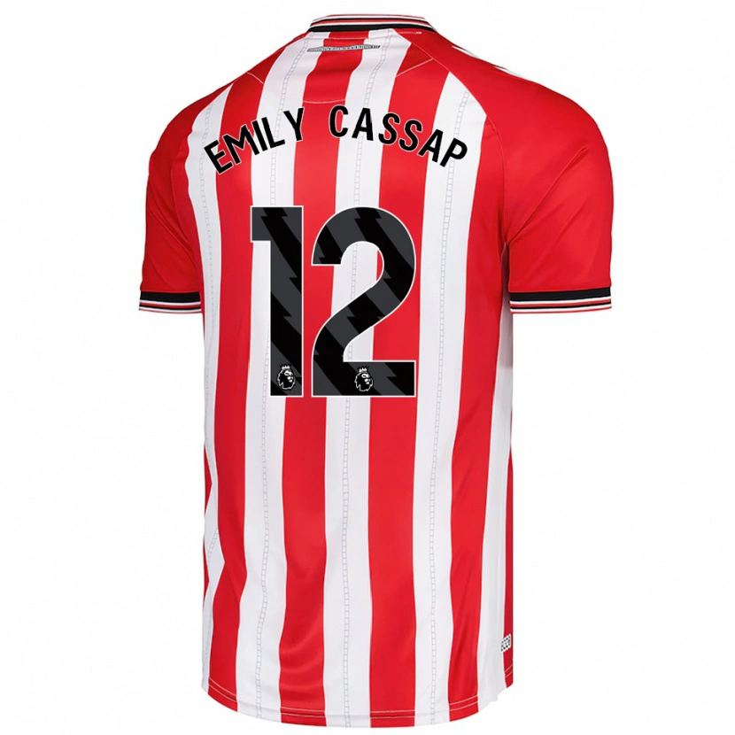 Danxen Mujer Camiseta Emily Cassap #12 Rojo Blanco 1ª Equipación 2025/26 La Camisa México