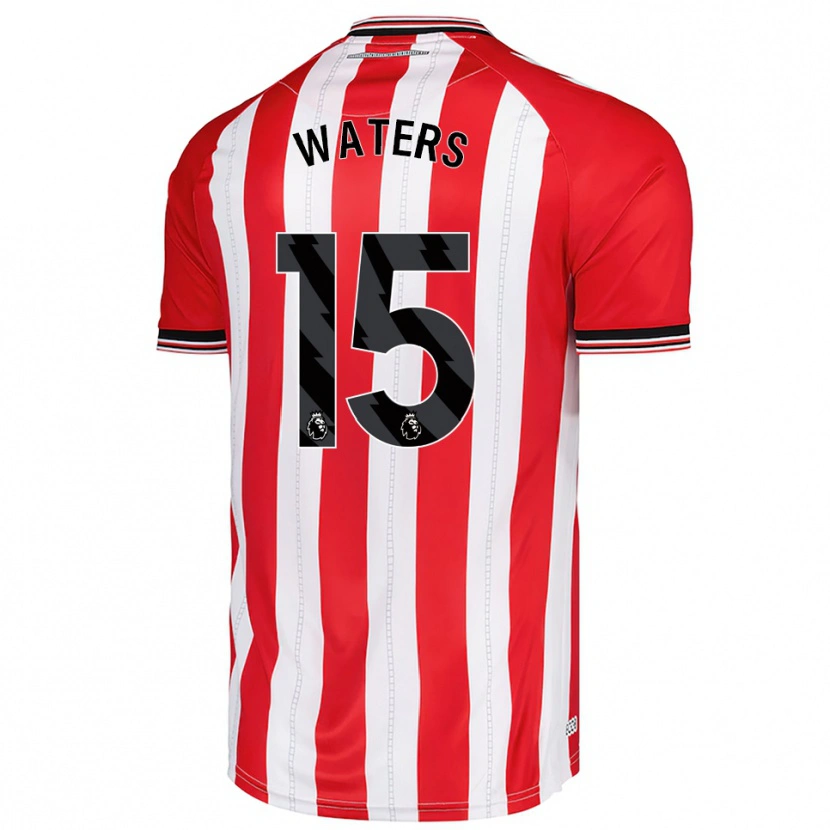 Danxen Mujer Camiseta Jake Waters #15 Rojo Blanco 1ª Equipación 2025/26 La Camisa México