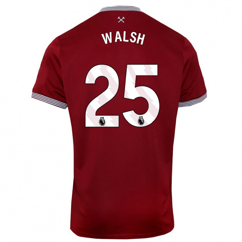 Danxen Mujer Camiseta Megan Walsh #25 Borgoña Blanco 1ª Equipación 2025/26 La Camisa México