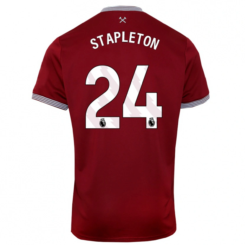 Danxen Mujer Camiseta Jessie Stapleton #24 Borgoña Blanco 1ª Equipación 2025/26 La Camisa México