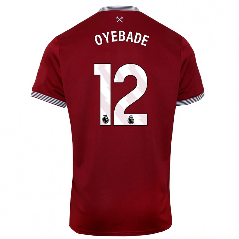 Danxen Mujer Camiseta Rayan Oyebade #12 Borgoña Blanco 1ª Equipación 2025/26 La Camisa México