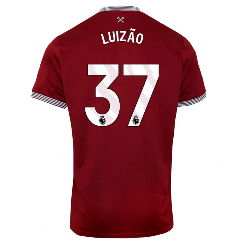 Danxen Mujer Camiseta Luizão #37 Borgoña Blanco 1ª Equipación 2025/26 La Camisa México