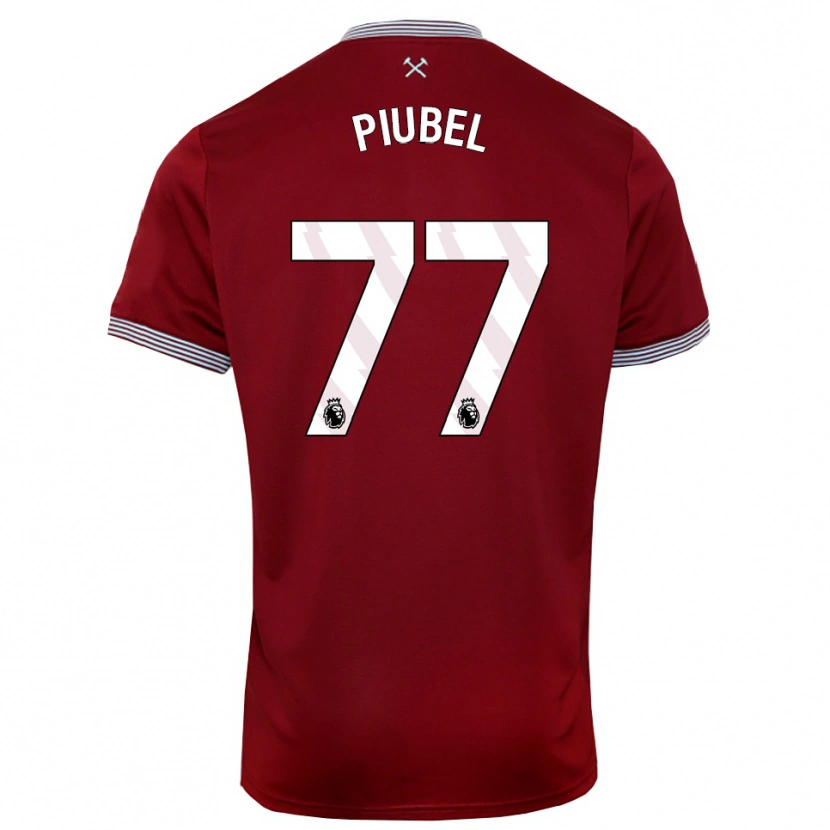 Danxen Mujer Camiseta Seraina Piubel #77 Borgoña Blanco 1ª Equipación 2025/26 La Camisa México