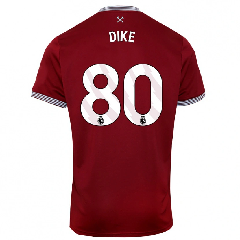 Danxen Mujer Camiseta Andre Dike #80 Borgoña Blanco 1ª Equipación 2025/26 La Camisa México
