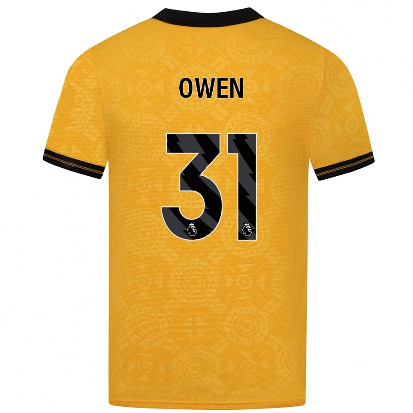 Danxen Mujer Camiseta Skye Owen #31 Amarillo Negro 1ª Equipación 2025/26 La Camisa México