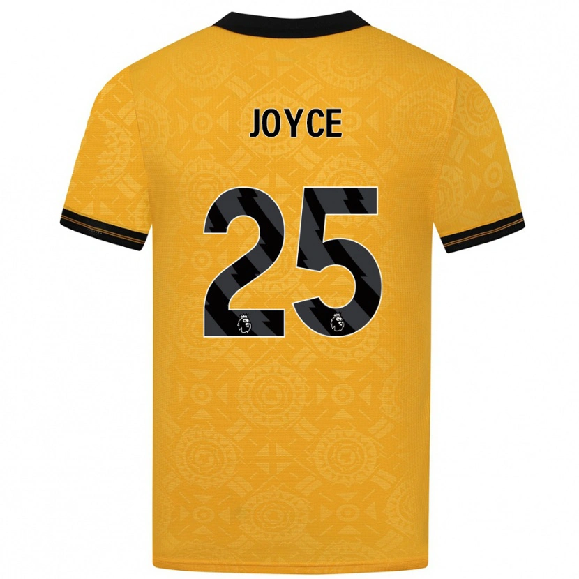 Danxen Mujer Camiseta Leonie Joyce #25 Amarillo Negro 1ª Equipación 2025/26 La Camisa México