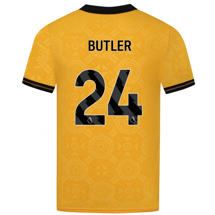 Danxen Mujer Camiseta Elli Butler #24 Amarillo Negro 1ª Equipación 2025/26 La Camisa México
